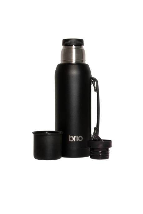 Termo 1 Litro Acero Inox brio Con Pico Cebador Negro