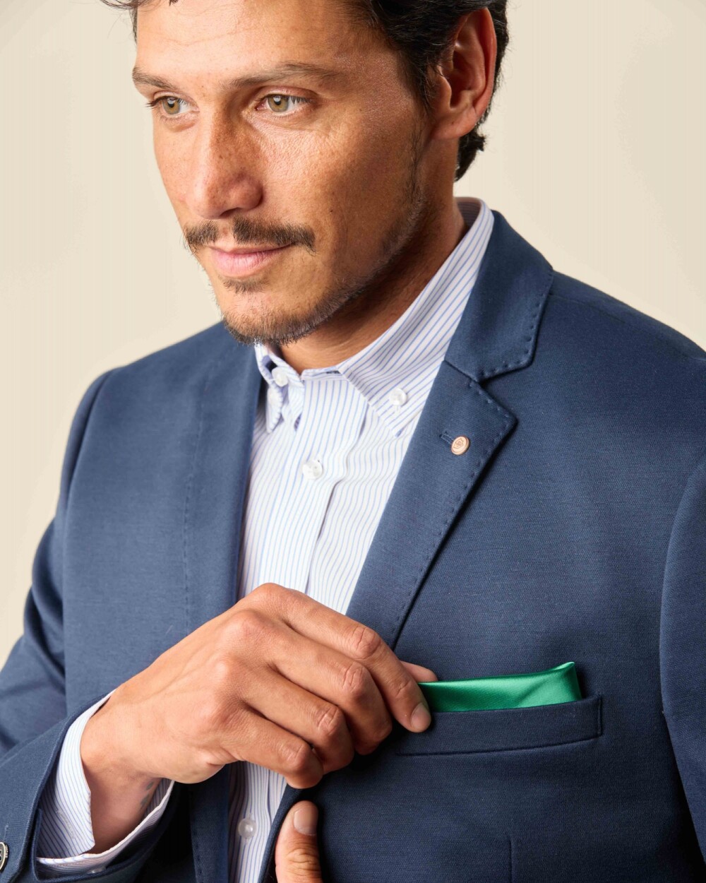 Pañuelo Bolsillo Verde Satinado