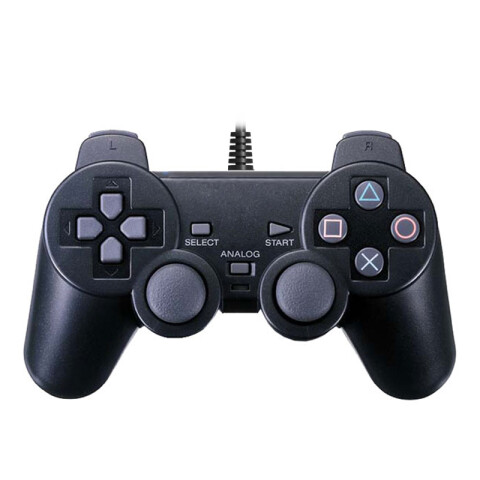 Joystick Compatible Cableado para PS2 c/vibración Unica