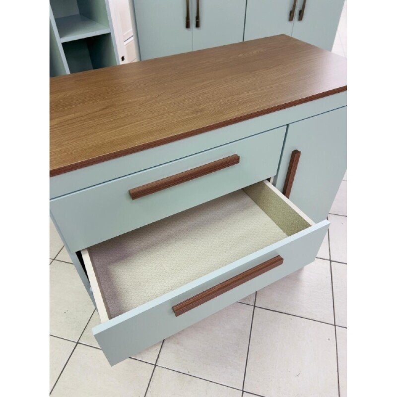 Comoda 3 Cajones 1 Puerta Lille Pistacho Comoda 3 Cajones 1 Puerta Lille Pistacho