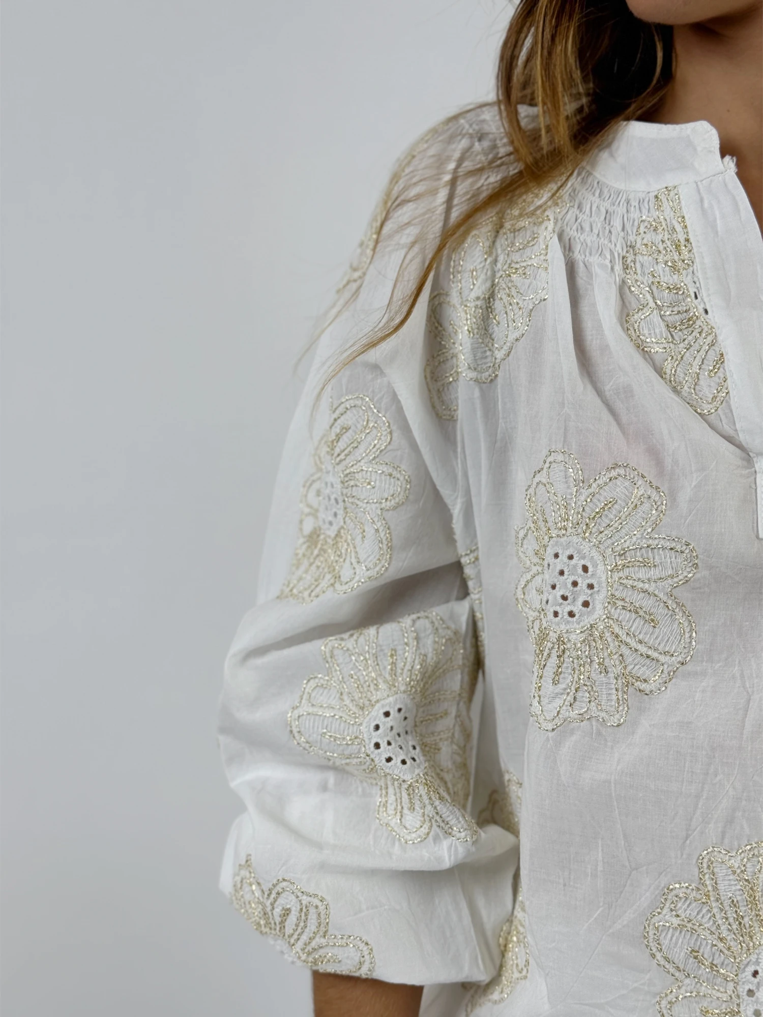 BLUSA FLOR blanco talle unico