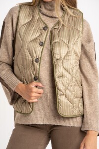 Chaleco Capitoneado Reversible Oliva