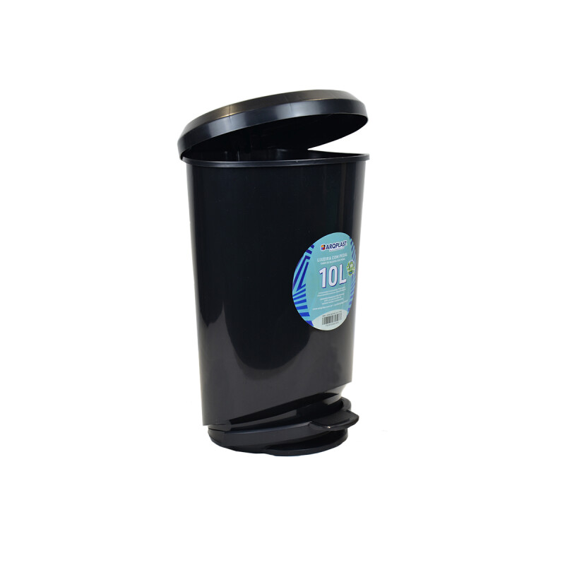 Tarro de residuos con pedal plástico 10 lts NEGRO
