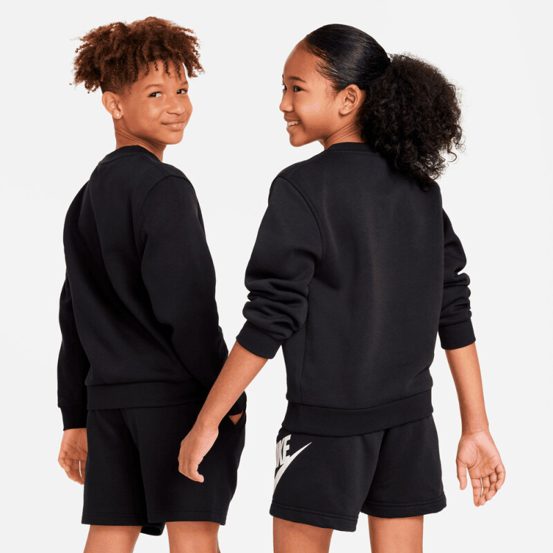 Remera Nike Sportswear Club Fleece de Niños Negro