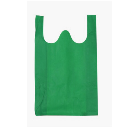 Bolsa TNT N°2 40gr tipo camiseta 25x45 Verde