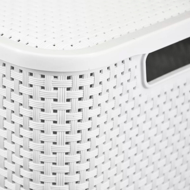 Set x2 Caja ratán 15 lts BLANCO