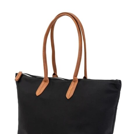 Bolso Terrano Roma Lona Aviador NEGRO-MARRON