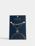 Collares Cortos Capsula Especial Collar Con Dije Con Luna Y Estrellas - Dorado