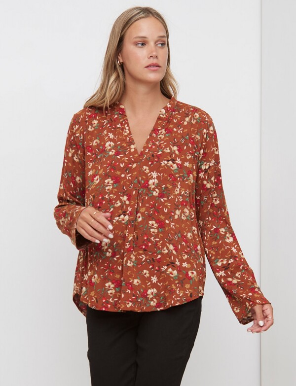 Blusa Floral TOSTADO/MULTI