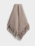 Bufandas Boho Bufanda Jacquard Con Flecos - Blanco Crudo