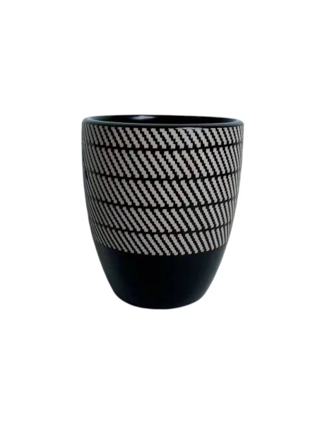 VASO CERAMICA 237ML ESTAMPADO NEGRO VASO CERAMICA 237ML ESTAMPADO NEGRO