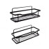 Estante Organizador Baño Ducha Set X2 Adhesivo Con Ganchos Imback Color Negro Estante Organizador Baño Ducha Set X2 Adhesivo Con Ganchos Imback Color Negro