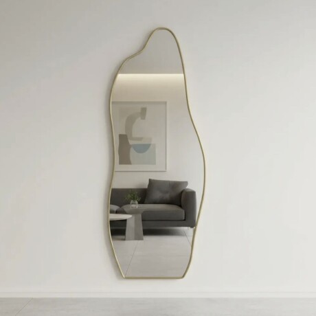 Espejo Lumax Degra Diseño Moderno Irregular 60 x 165cm Dorado