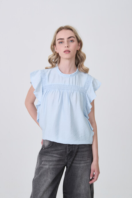 Blusa Tursi Celeste Claro