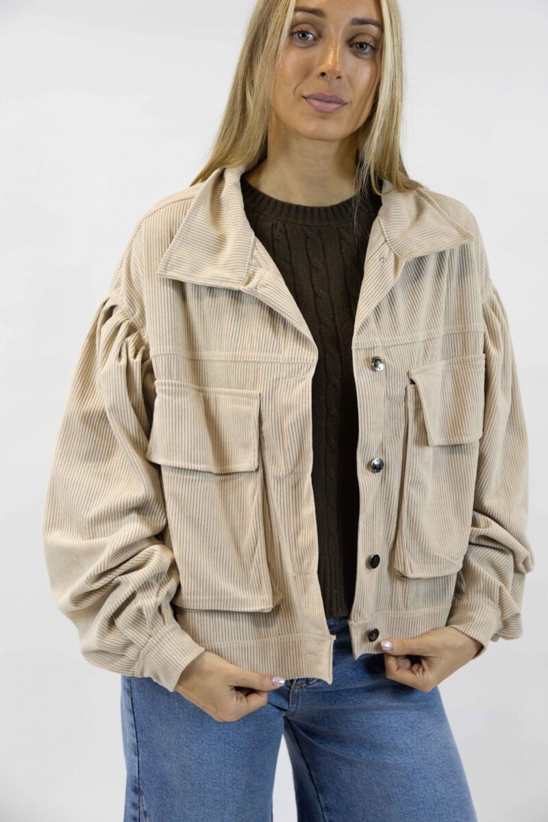 Campera Pana Princess - Beige 