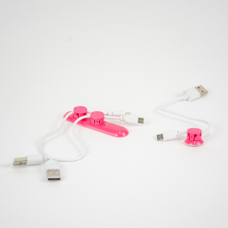 Identificador organizador de cables Rosado