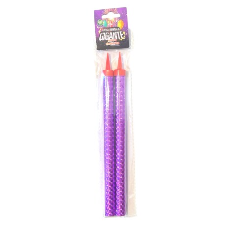 Vela Volcan 20 cm x 2 Violeta