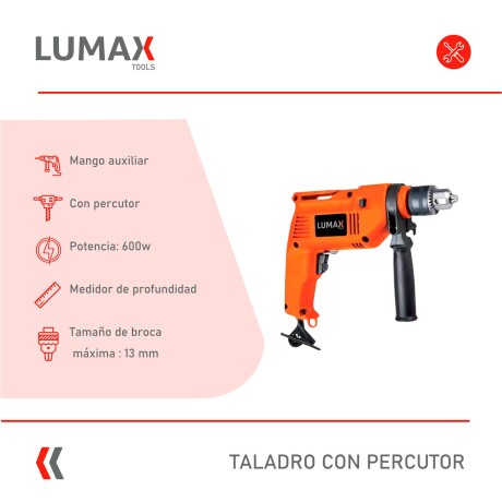 Taladro con percutor Lumax 600W Naranja claro