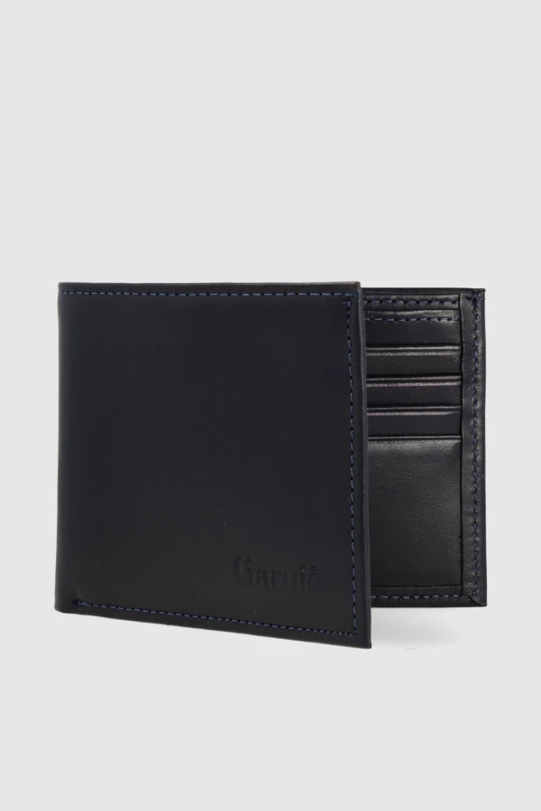 Billetera de cuero Boston Azul