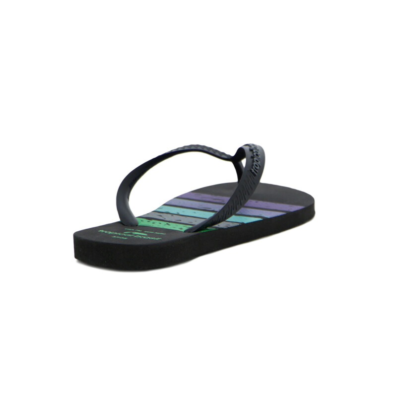 Tropical Brasil Ojota Estampado De Hombre - Negro Negro