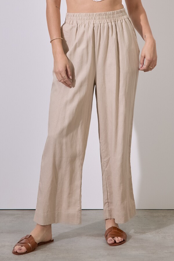 Pantalon Lino KHAKI