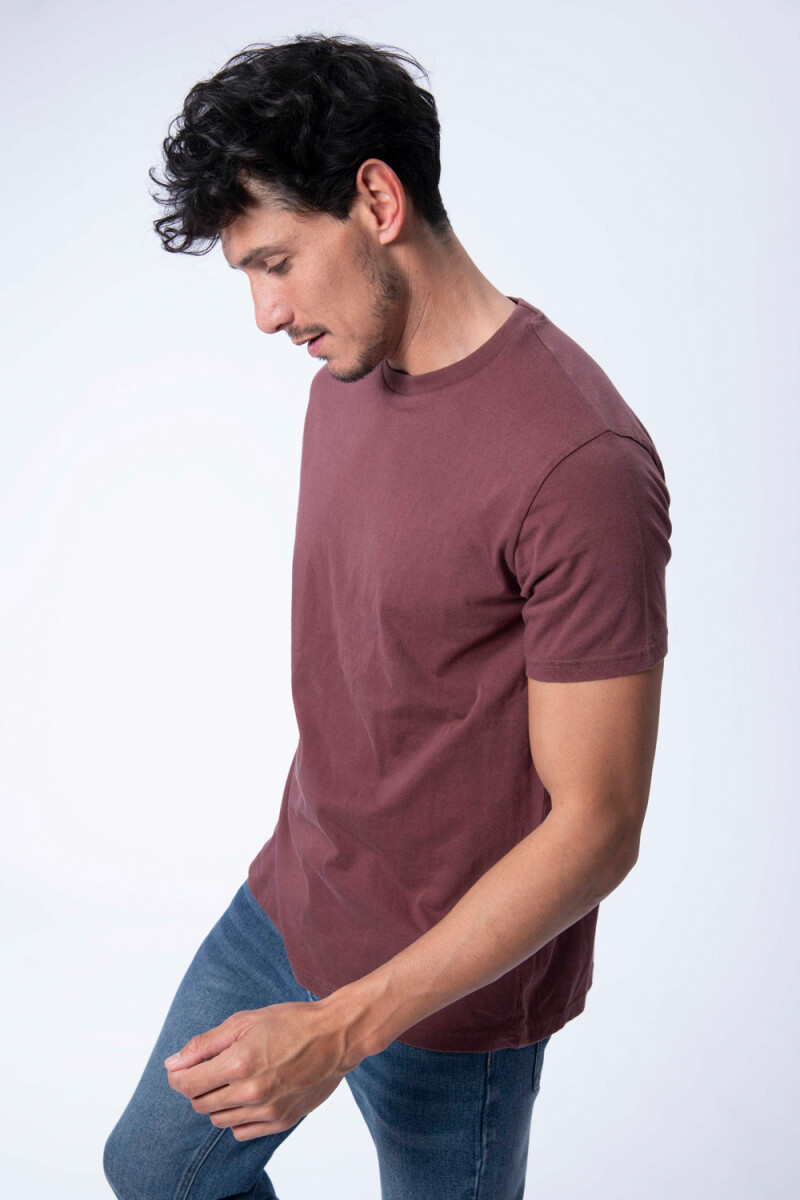 Remera Manga Corta Bordó