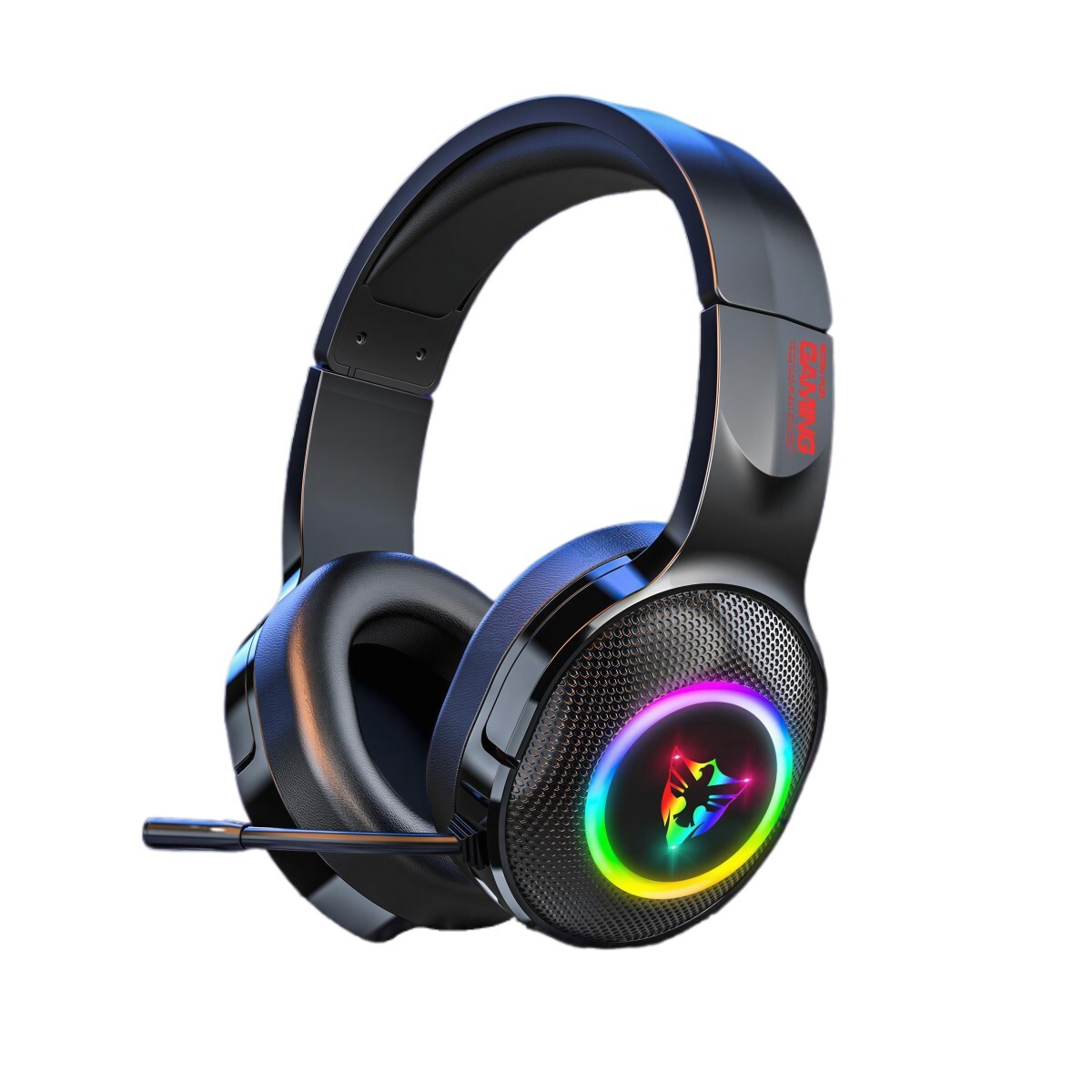 AURICULARES GAMER LED RGB 3 EN 1 VINCHA CON MICRÓFONO 