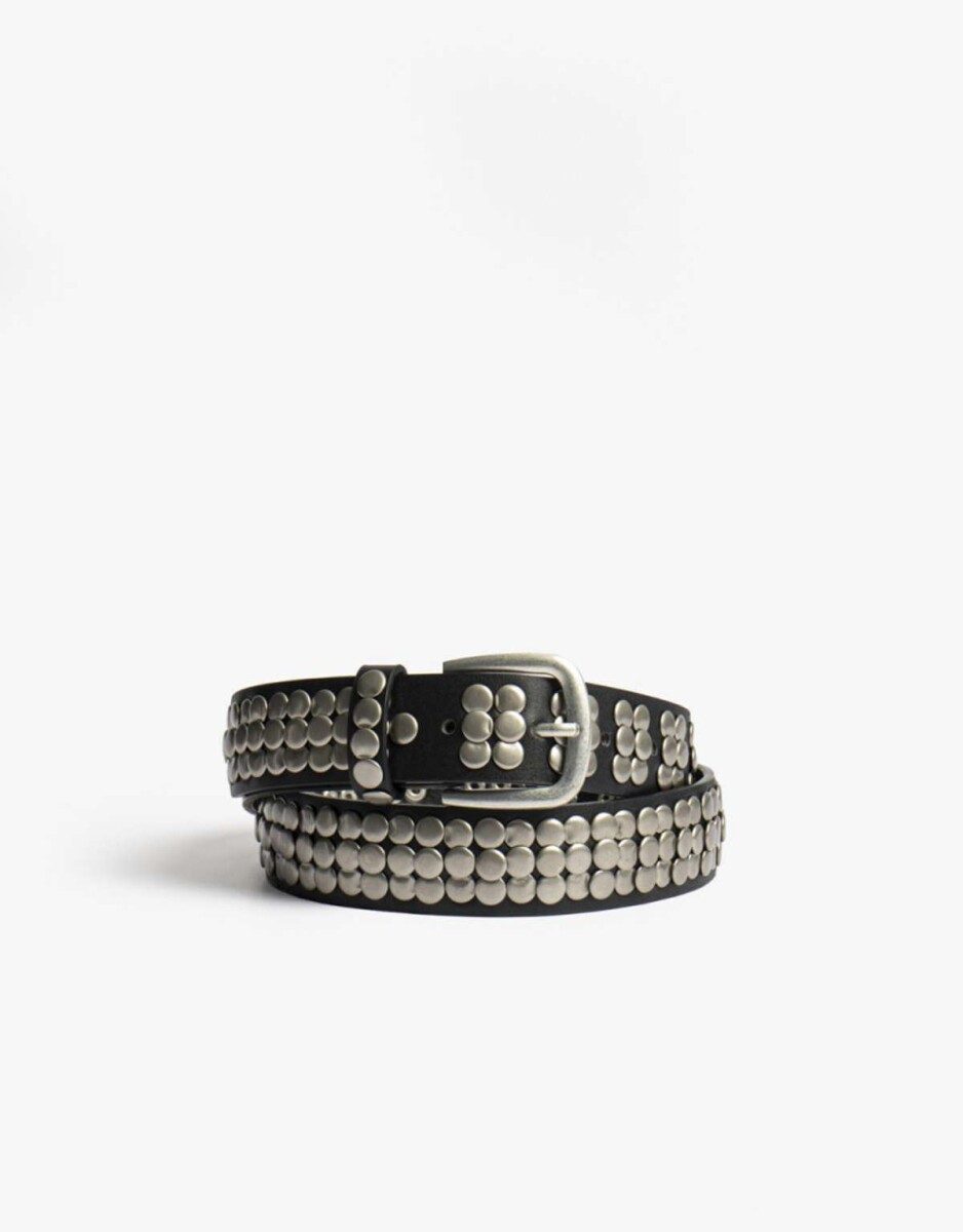 Cinturón Con Tachas - Negro 