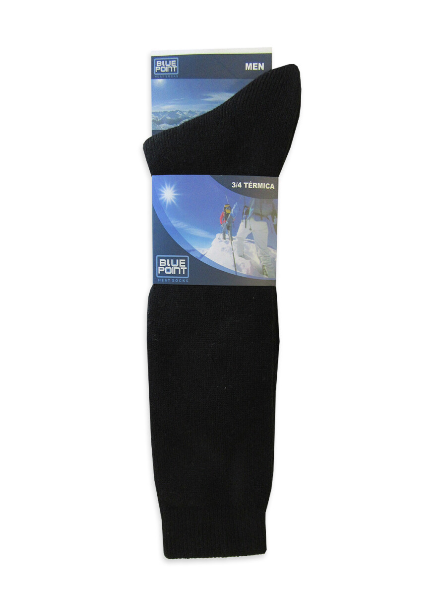 Medias 3/4 abrigo de acrilico lisa - Negro 