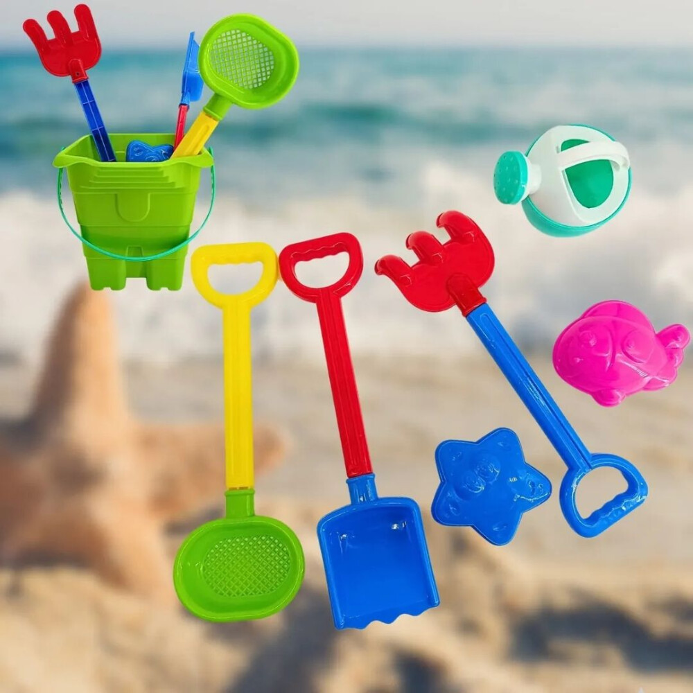 Balde Con Accesorios Para Playa AMARILLO