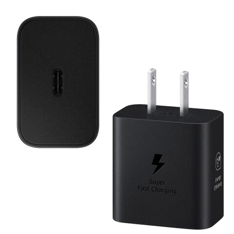 Cargador Original Ep-t2510nbtgtw Tipo C Carga S-rapida 25w CARGADOR SAMSUNG 25W TIPO C NEGRO