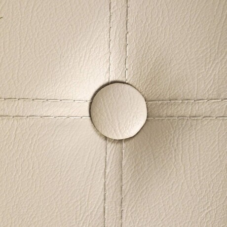 Puff Baul Texas Eco Cuero Crema
