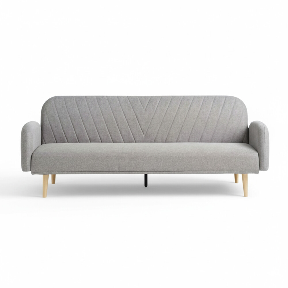 SOFÁ CAMA MADERA-Y-TELA GRIS ZAMORA