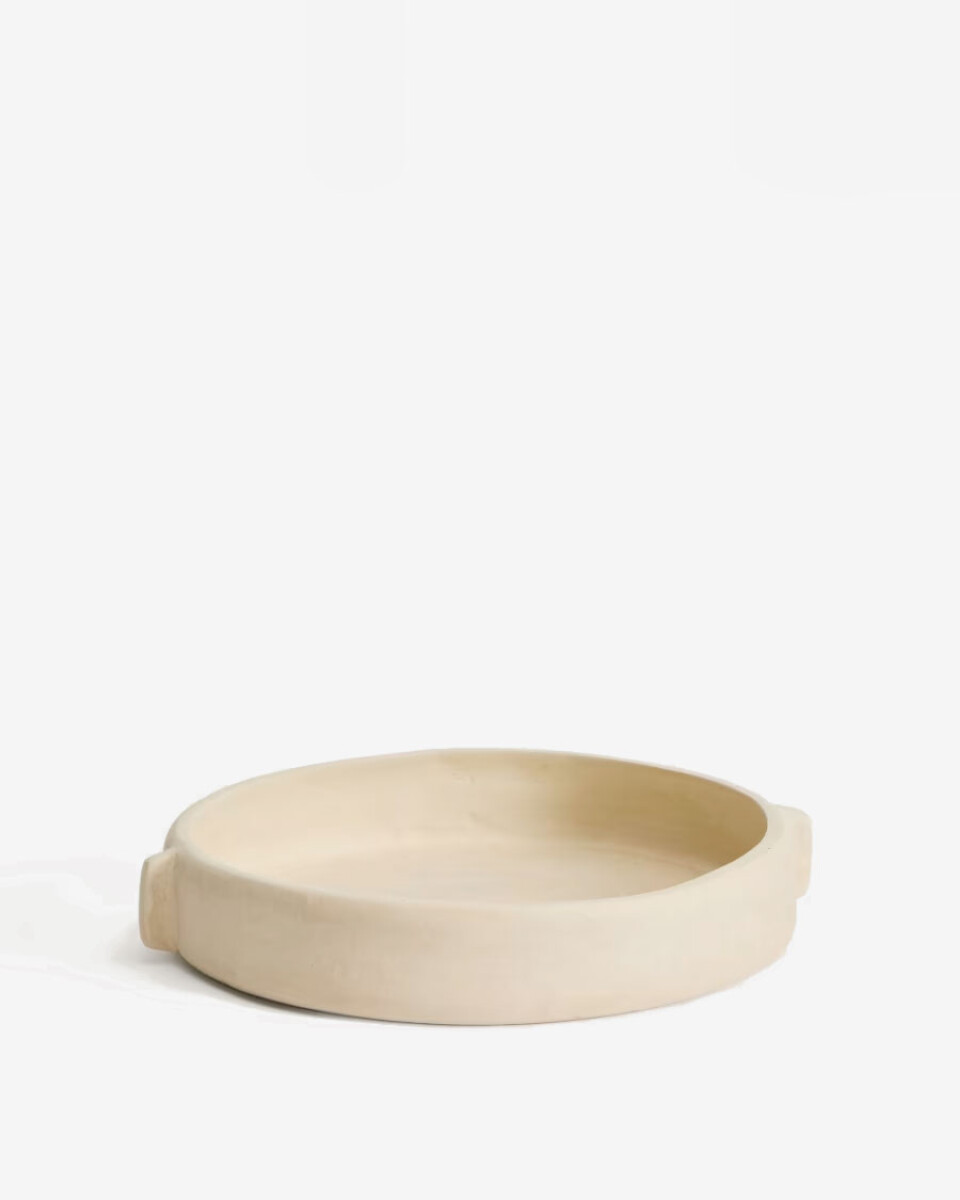 Centro de mesa Mireni de papel maché beige Ø 31 cm 