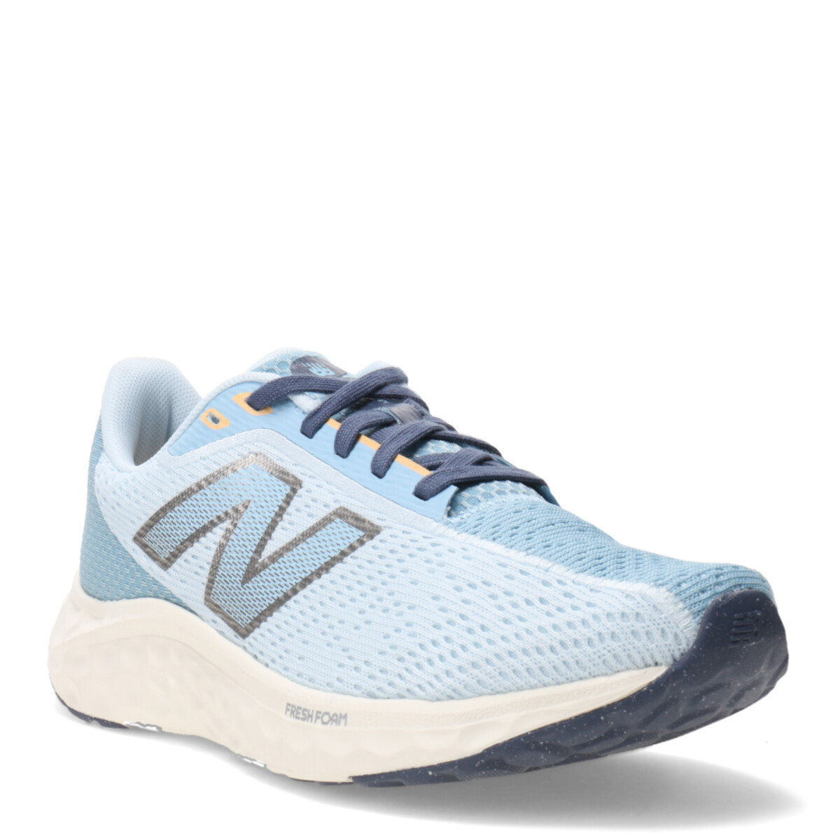 Championes de Mujer New Balance Fresh Foam 680 V8 - Celeste - Anaranjado 