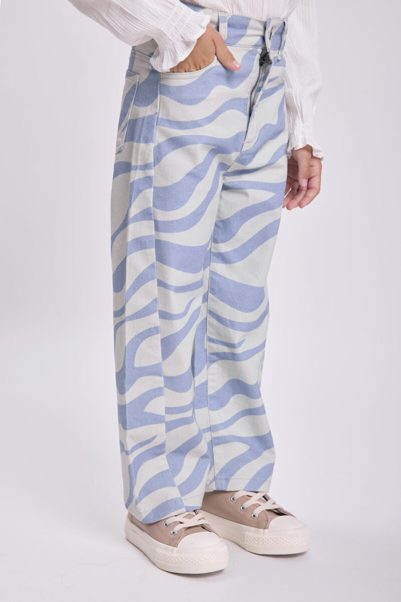 Pantalón jean slouchy cortes Celeste
