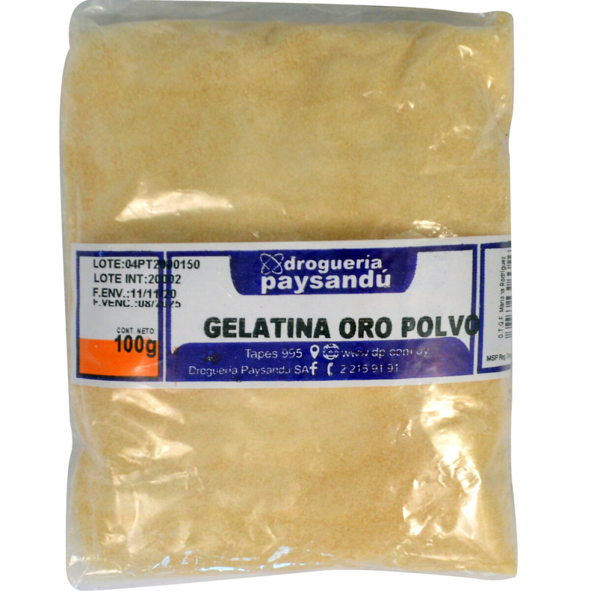 Gelatina Oro - 100 g 