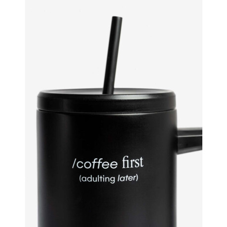Vaso Metálico Coffee First Negro