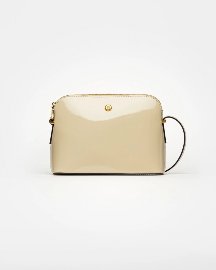 Bandolera Dyna en efecto charol Natural