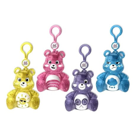 Figura Squishy Osito Cariñositos con Clip Colgante AZUL