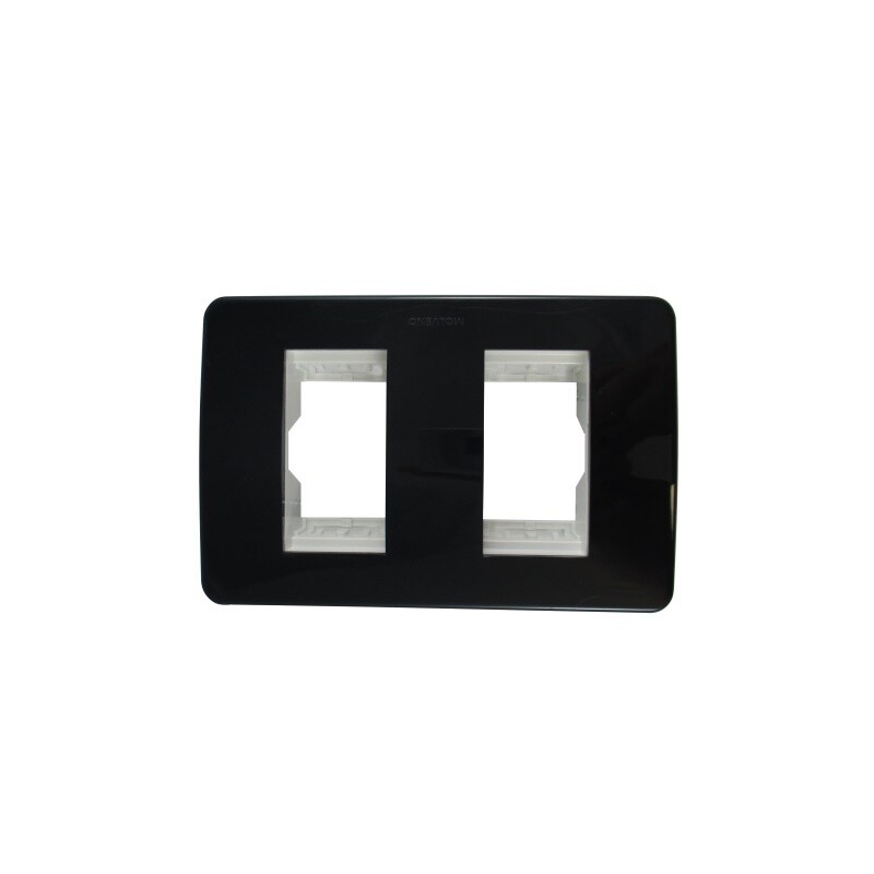PLACA CON BASTIDOR 2 MODULOS GRAFITO SLIM PLACA CON BASTIDOR 2 MODULOS GRAFITO SLIM