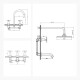 JUEGO DE GRIFERIA DUCHA LAVATORIO BIDET BRILLO VITERNO 000