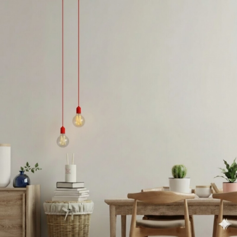 ACDH271 Lámpara Colgante Decorativa Rainbow Rojo