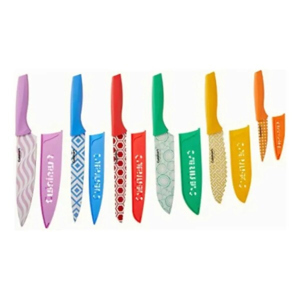 Juego de 6 Cuchillos c/estuches Advantage Acero Inox - Color Collection C55-12PR2 Juego de 6 Cuchillos c/estuches Advantage Acero Inox - Color Collection C55-12PR2