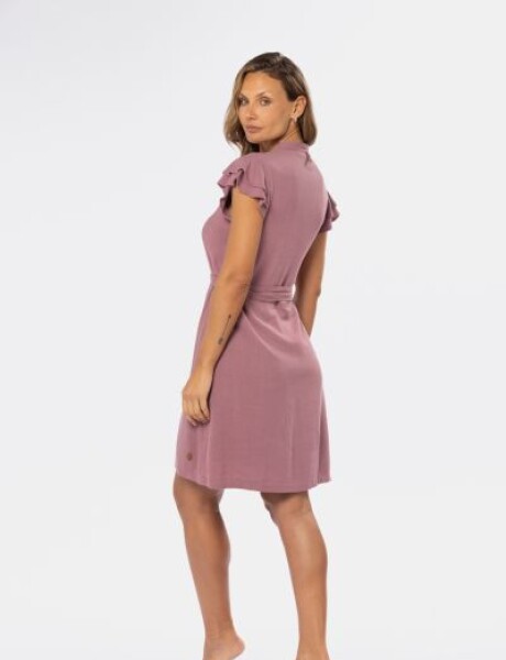 VESTIDO DE LINO Rosado