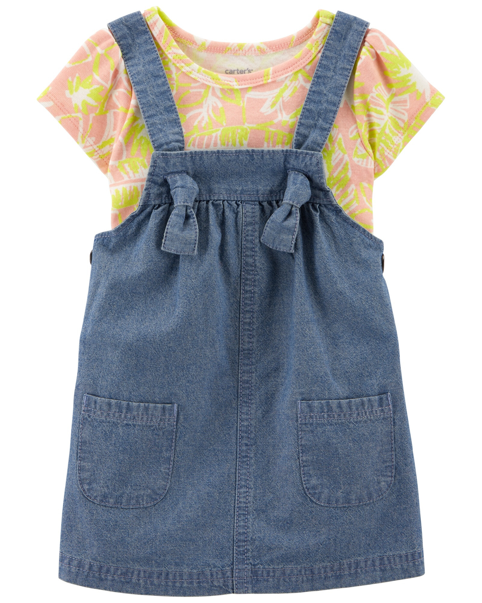 Set dos piezas jumper jean y body Set dos piezas jumper jean y body