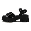 Sandalias Mujer Darkness Charol Con Plataforma Negro-charol