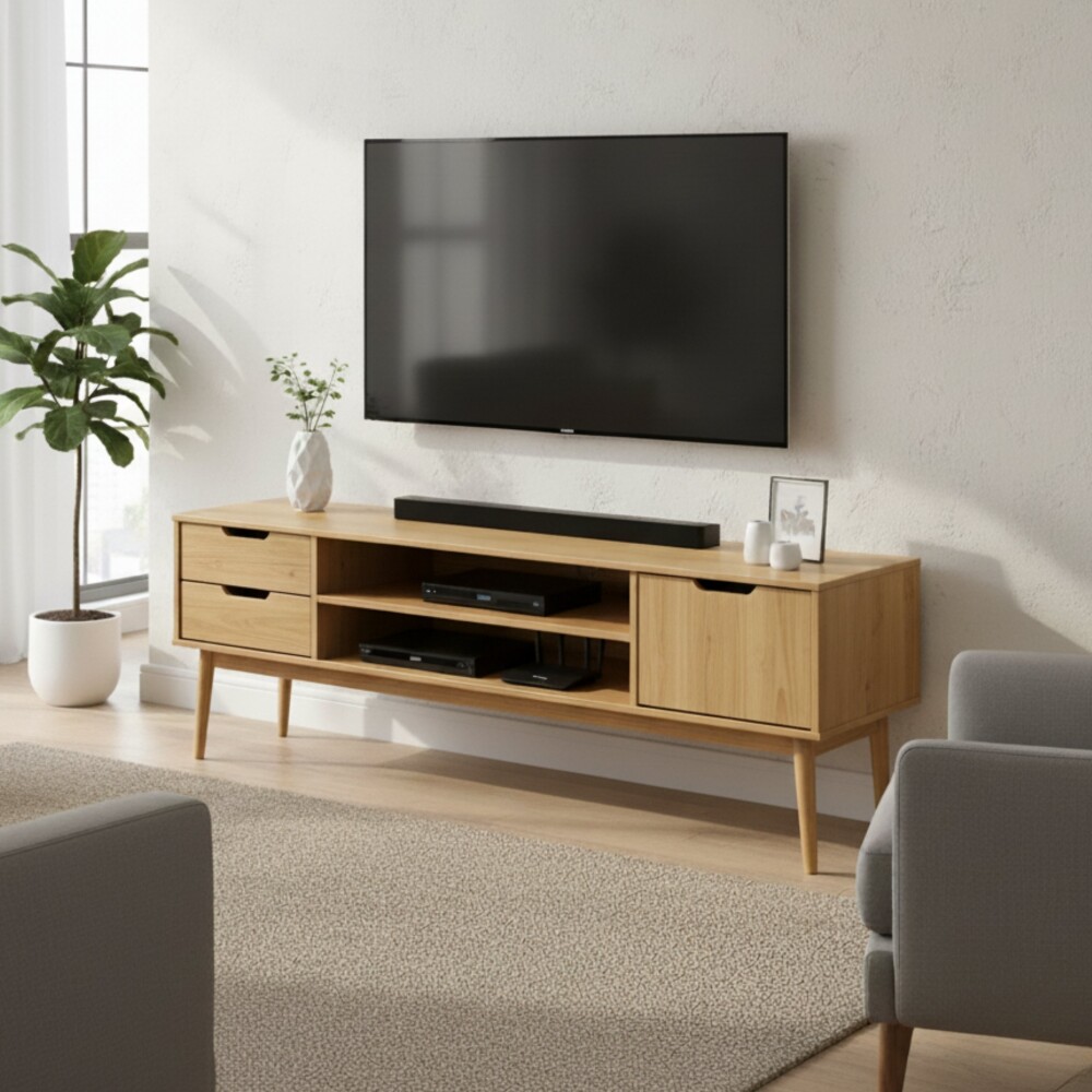 Rack para tv - Linea Nordica Roble