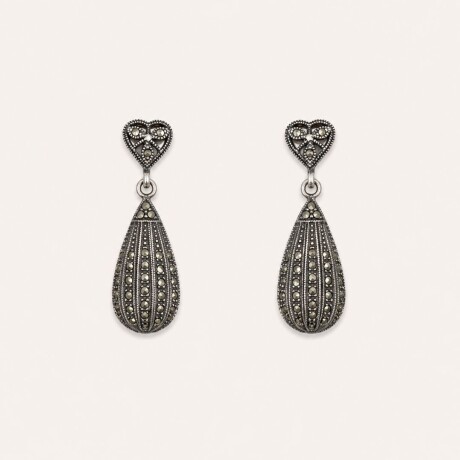 Caravanas Lady Heart - Plata 925 Caravanas Lady Heart - Plata 925