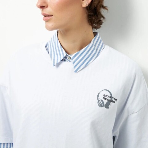 REMERA DRUMS BLANCO